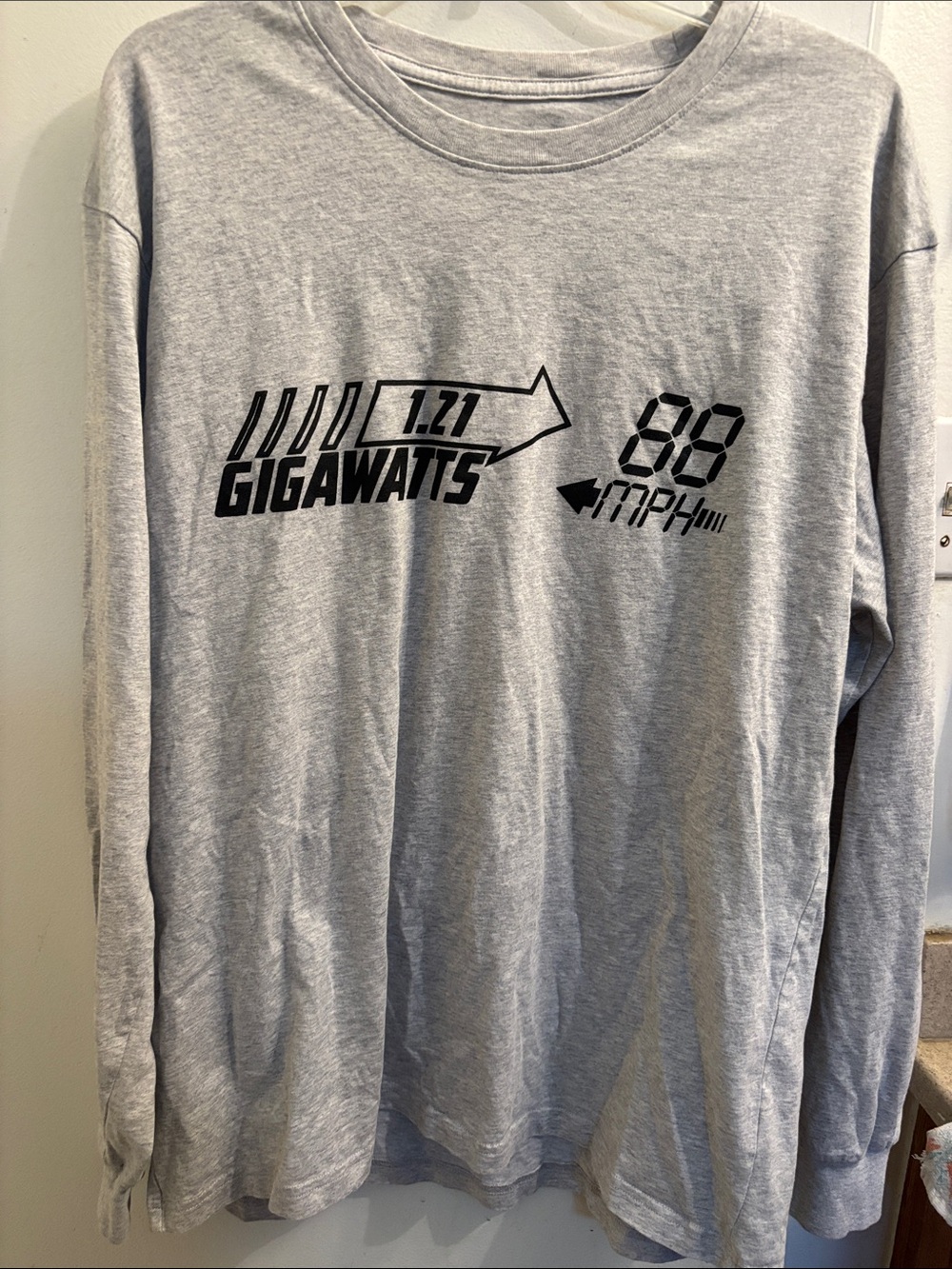 Universal Pictures Back to the Future 1.21 Gigawatts Graphic Long Sleeve Tee